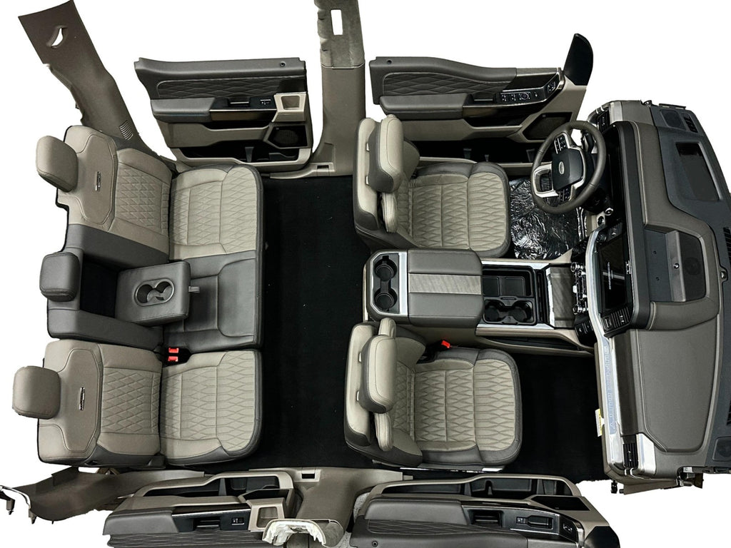 2026 Ford F250 F350 Platinum Plus Complete Leather Interior, Smoked Truffle 703A