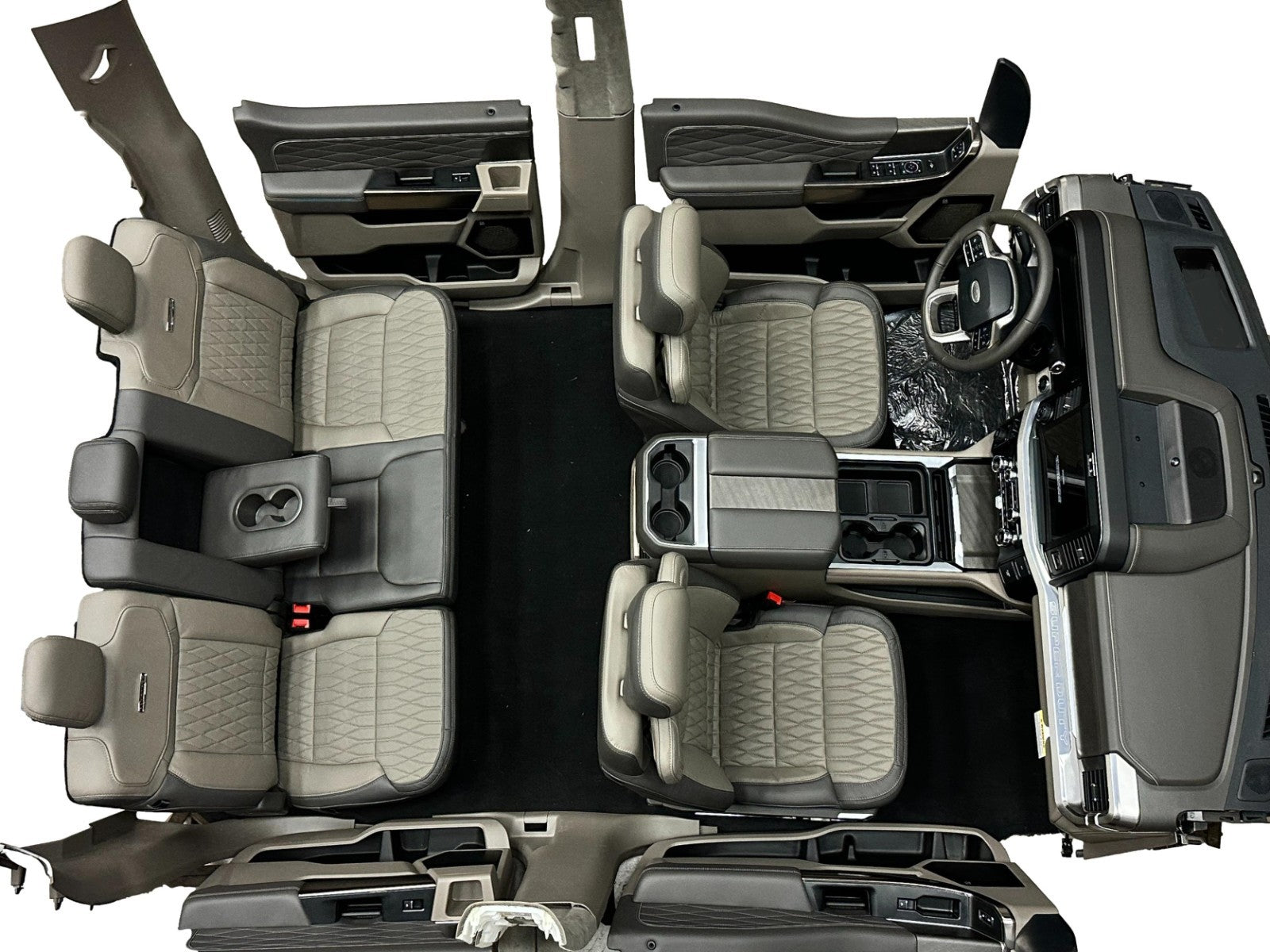 2026 Ford F250 F350 Platinum Plus Complete Leather Interior, Smoked Truffle 703A