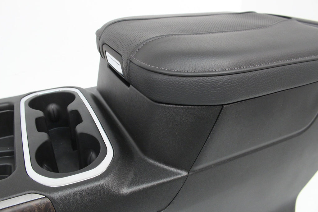 2019 - 2023 Chevy Silverado GMC Sierra Denali Center Console, Black w/ Ash Wood