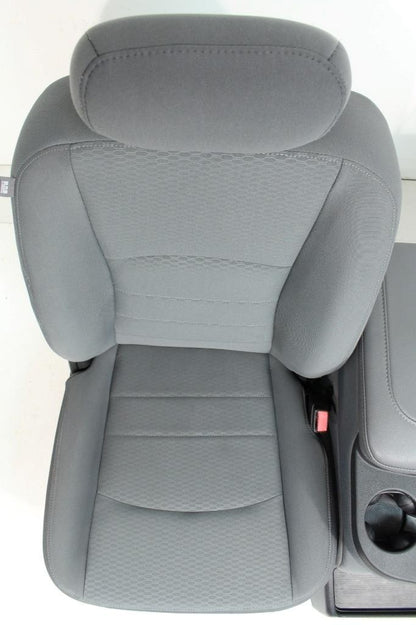 2009 - 2018 Dodge Ram 1500 2500 3500 Grey Cloth Bucket Seats Jump Seat Console