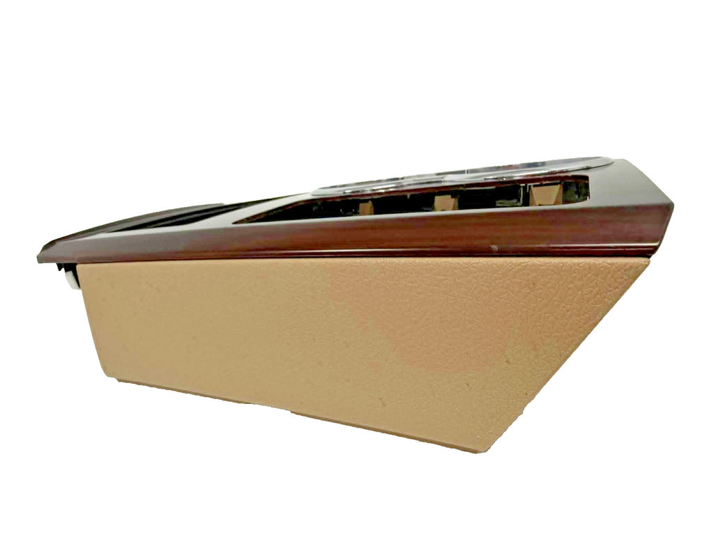 2011-2014 Ford F-150 Center Console Shifter Trim Cup Bezel, Tan Wood Grain OEM