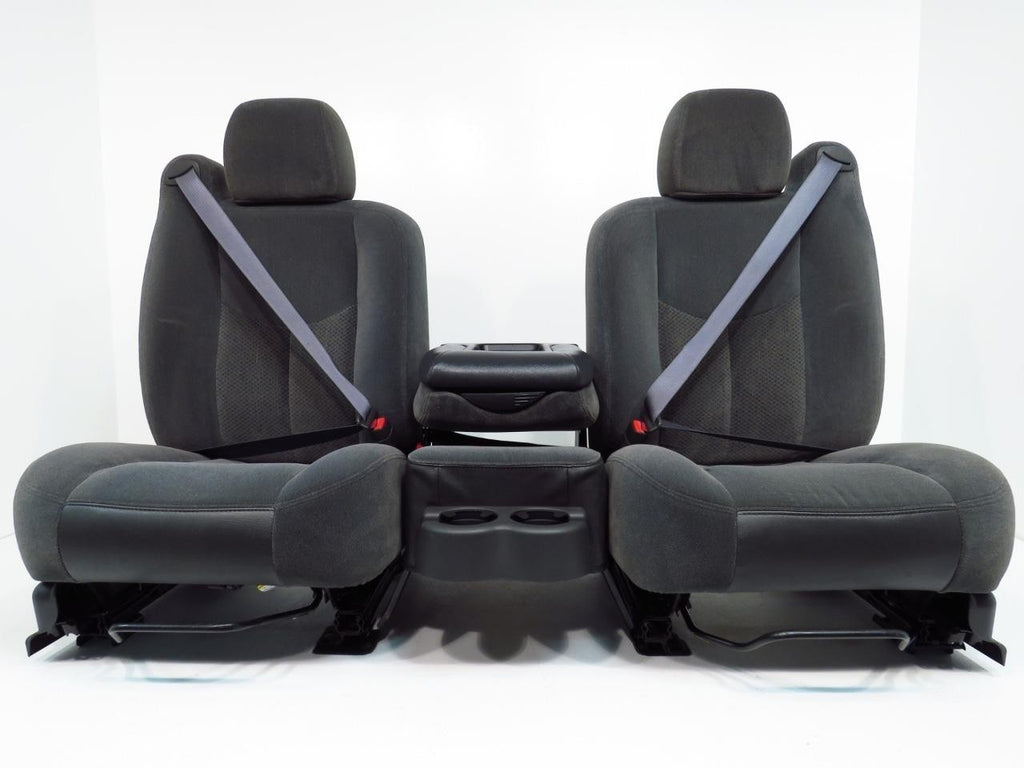 1999 - 2006 Chevy Silverado Seats, Split Front Bench Seat, Dark Gray Cloth OEM