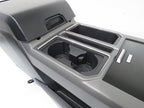 15-22 Ford Truck Center Console & Install Kit w/o Shifter - Black Vinyl XLT