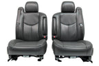 99-07 Sierra Silverado Front Seats, Dark Pewter Leather, Power 2-Way Lumbar