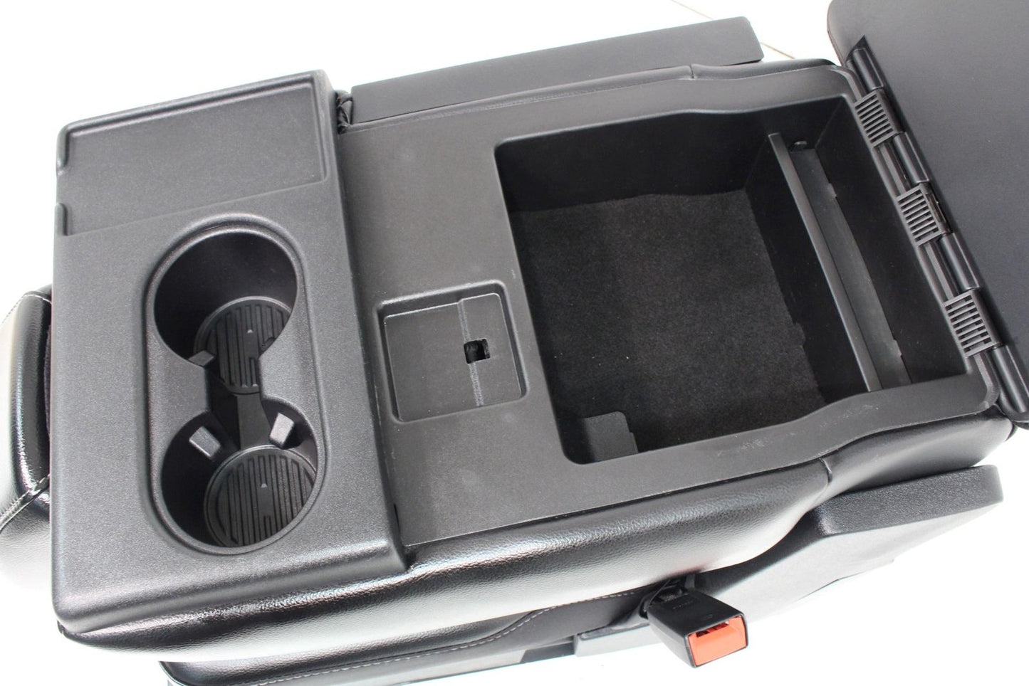 2015 - 2024 Ford F150 F250 Super Duty Jump Seat Center Console Black Leather Kit