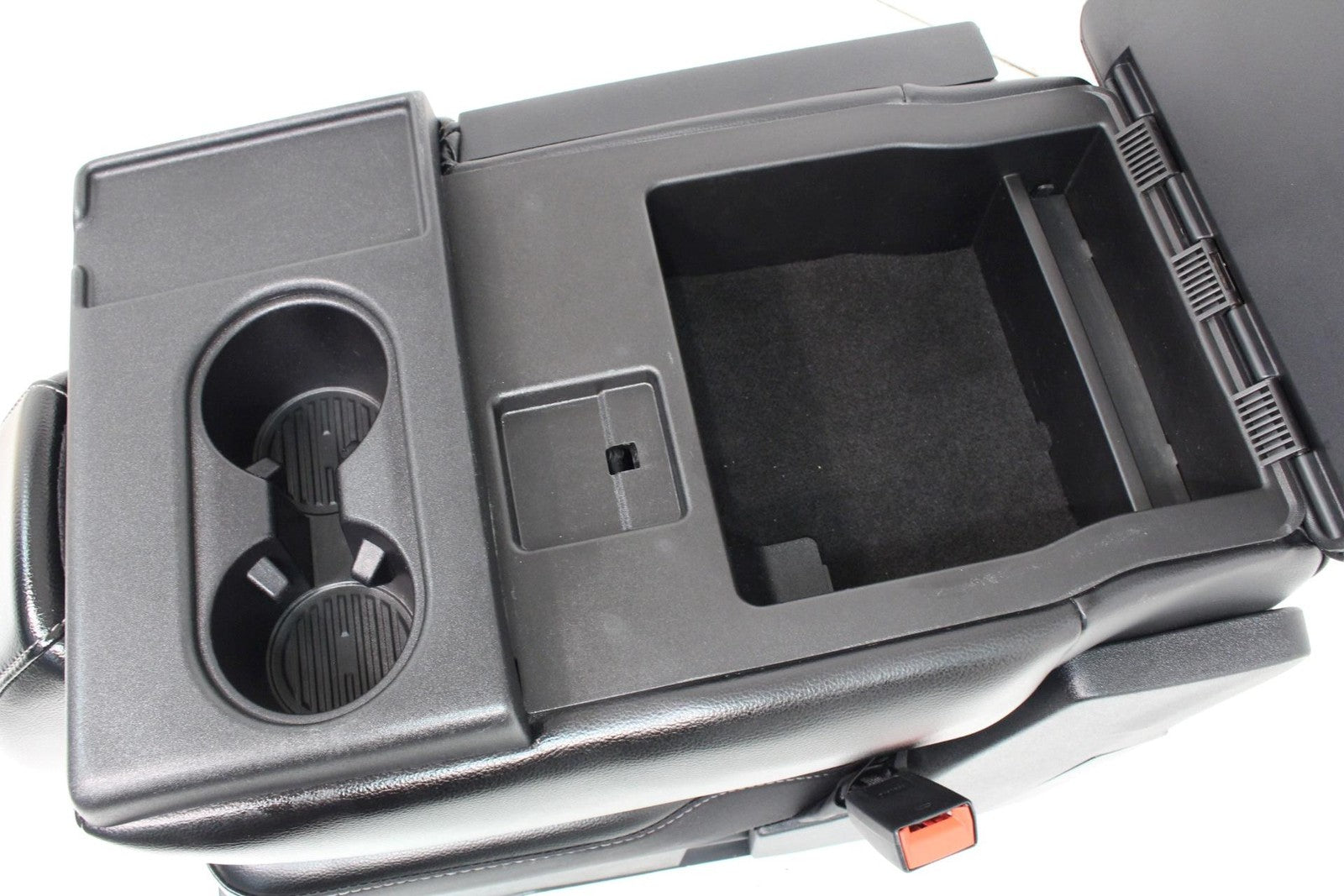 2015 - 2024 Ford F150 F250 Super Duty Jump Seat Center Console Black Leather Kit