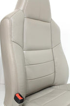 2008-2010 Ford Super Duty Front Seats, Power Stone Gray Leather Lumbar OEM