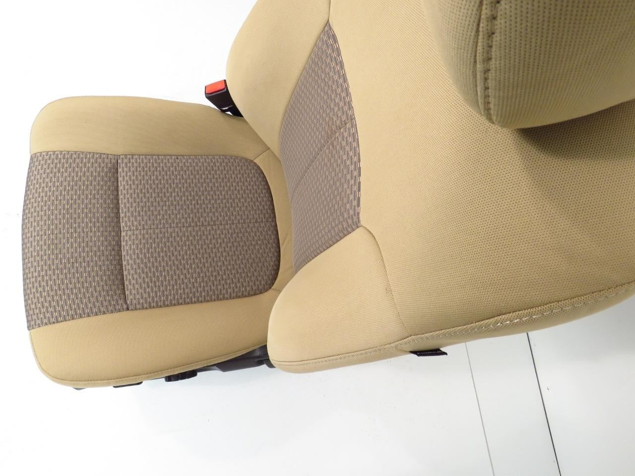 1999 - 2016 Ford Super Duty Front Seats, XLT Adobe Tan Cloth w/Power Driver OEM