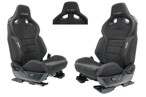 2015 - 2025 Mustang Shelby Recaro Front Seats Suede Power Tracks S550 S650 GT350