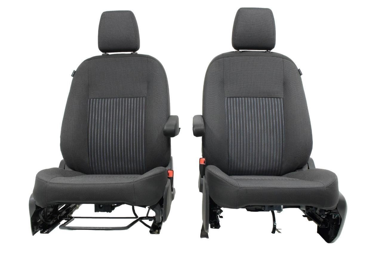 2015 - 2026 Ford Transit Front Seats, Charcoal Cloth w/ Heated Power Driver Seat