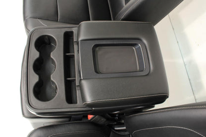 2014 - 19 Chevy Silverado GMC Sierra Black Leather Folding Jump Seat Console Kit