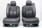 99-06 Sierra Silverado Front Seats, Dark Pewter Leather, Power Lumbar Bolster