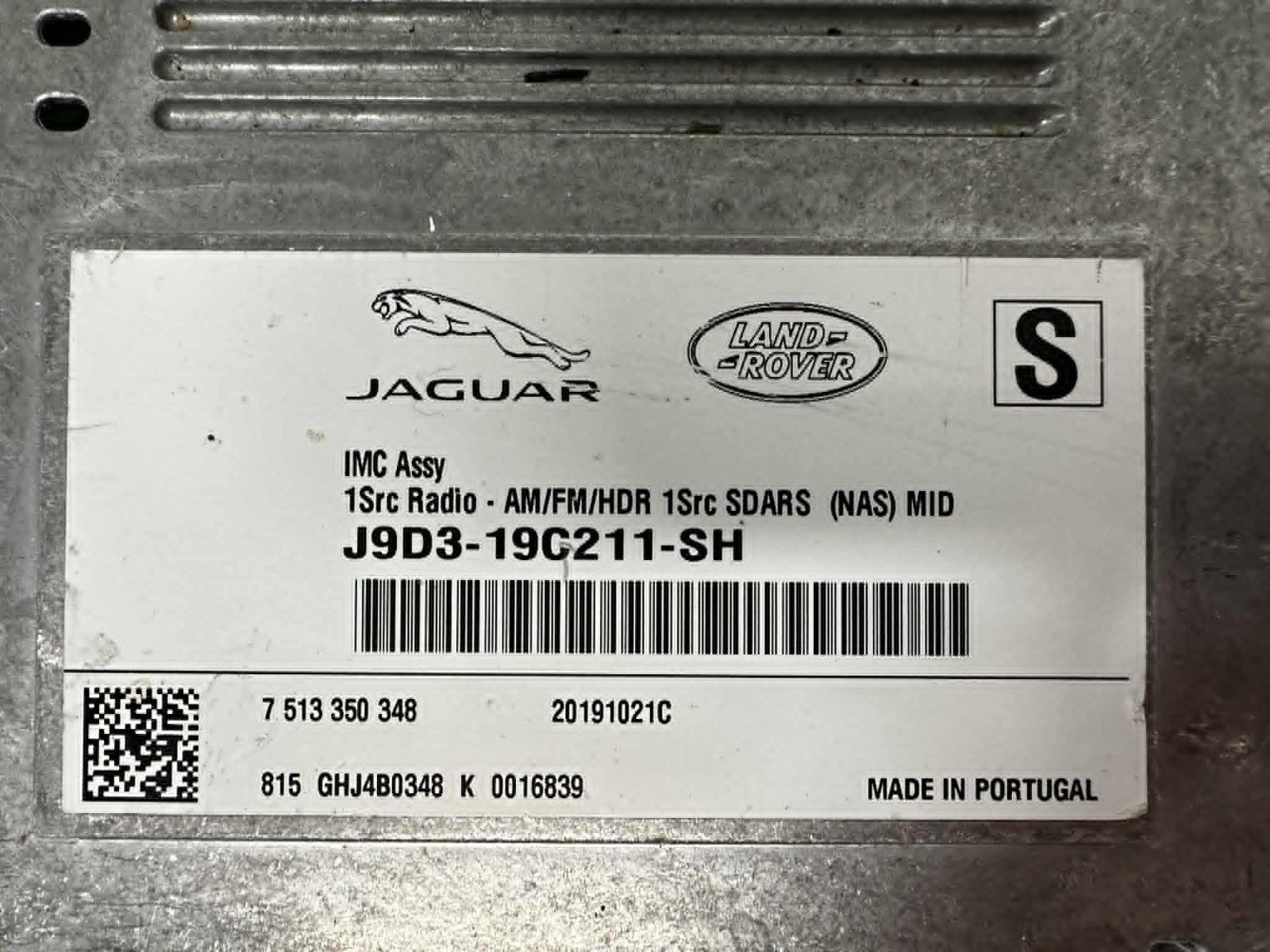 2017 - 2020 Land Rover Discovery Landmark Radio Amplifier IMC OEM J9D3-19C211-SH