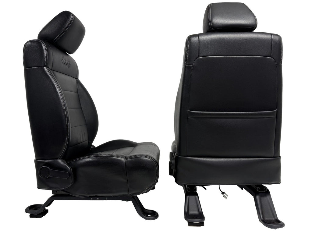 2007-2018 Jeep JK JKU 4-Door Wrangler Unlimited Front Seats, Black Leather Heat