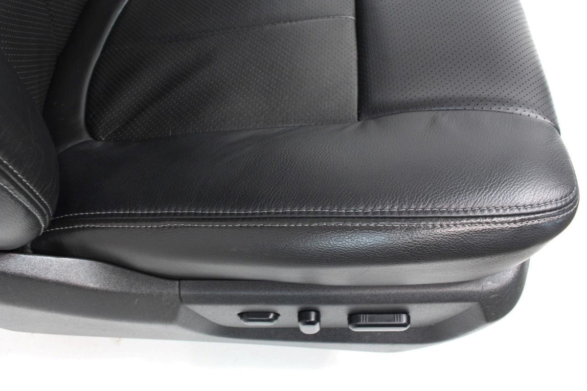 1999 - 2016 Ford Super Duty Seats Set, Crew Lariat Black Leather Power Heat Cool
