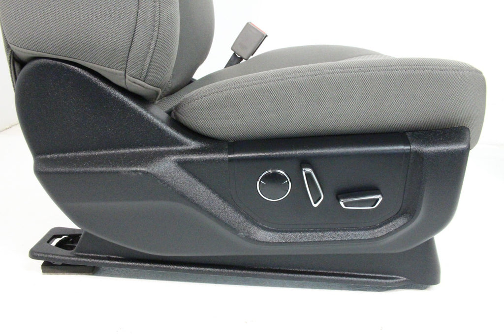 2015 - 2022 Ford F150 Super Duty Front Seats, XLT Power Earth Gray Cloth Heated