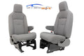 Ford Econoline Front Bucket Seats, Gray Cloth w/ Folding Armrests, Fits 1997+