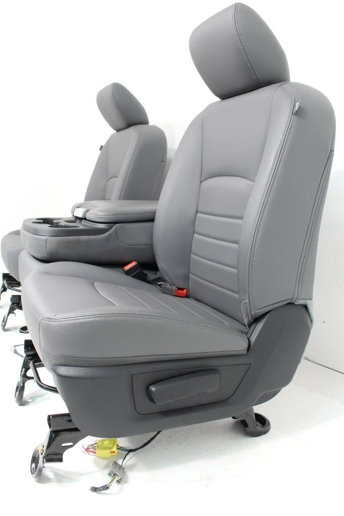 2009 - 2018 Dodge Ram Front Seats, Gray Vinyl Manual Bench w/ Center Fits 2002+
