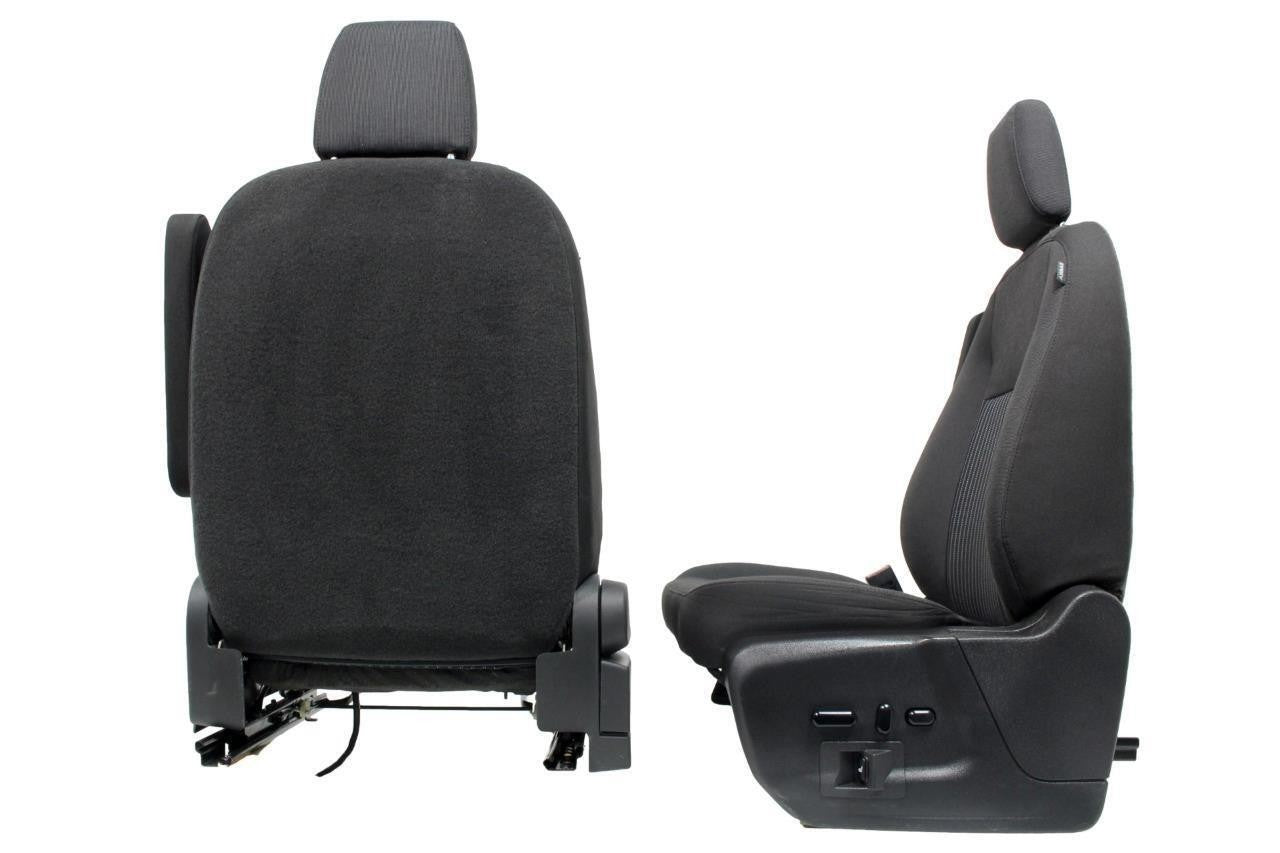 2015 - 2026 Ford Transit Front Seats, Charcoal Cloth w/ Heated Power Driver Seat
