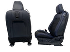 24-26 Mustang Dark Horse Coupe Seats Set, Black Indigo Blue Leather Suede