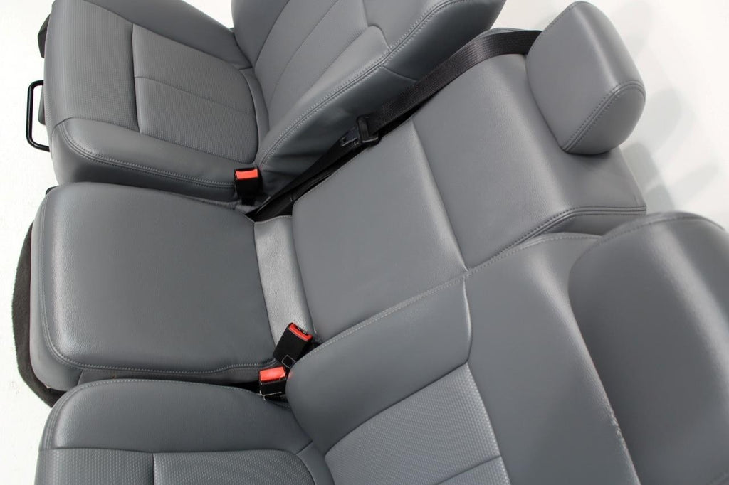 1999 - 2016 Ford Super Duty Front Seats, XLT Steel Gray Vinyl Bench w/ Jumpseat
