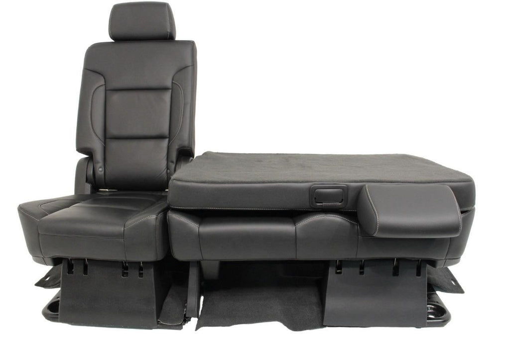 2015-2020 GMC Yukon XL Chevy Suburban 2nd Row Middle Bench Seat Black Leather LT