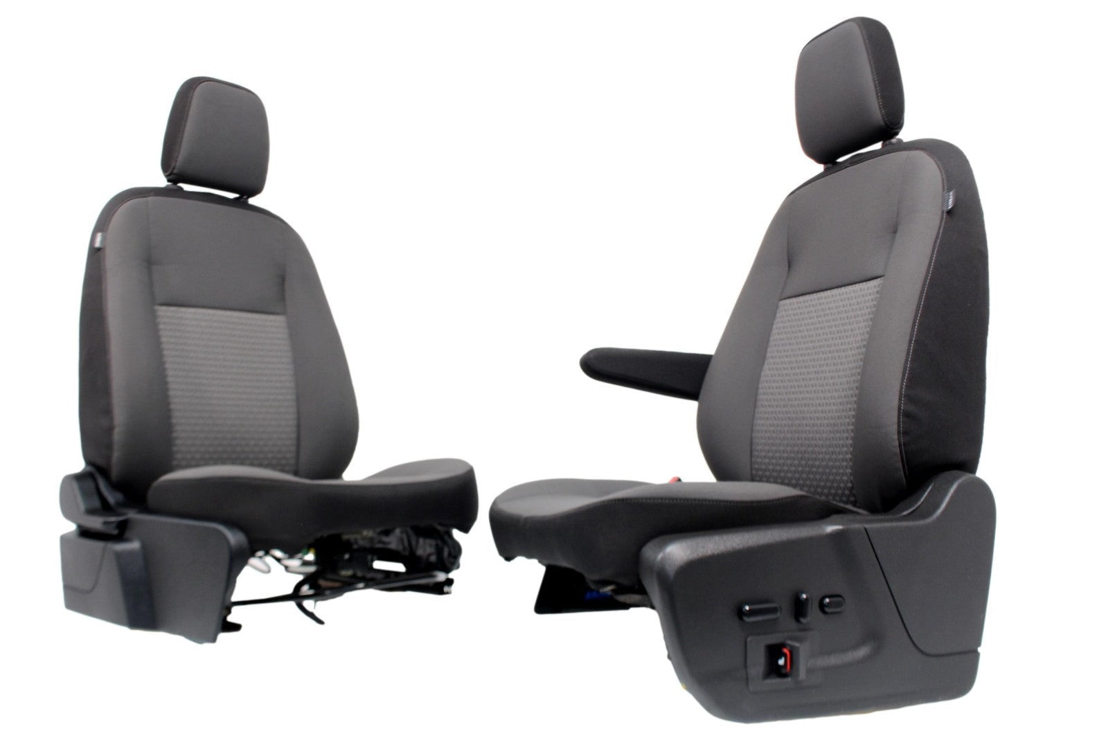 2015 - 2024 Ford Transit Front Seats, Dark Gray Cloth w/ 10-Way Power Heated LH