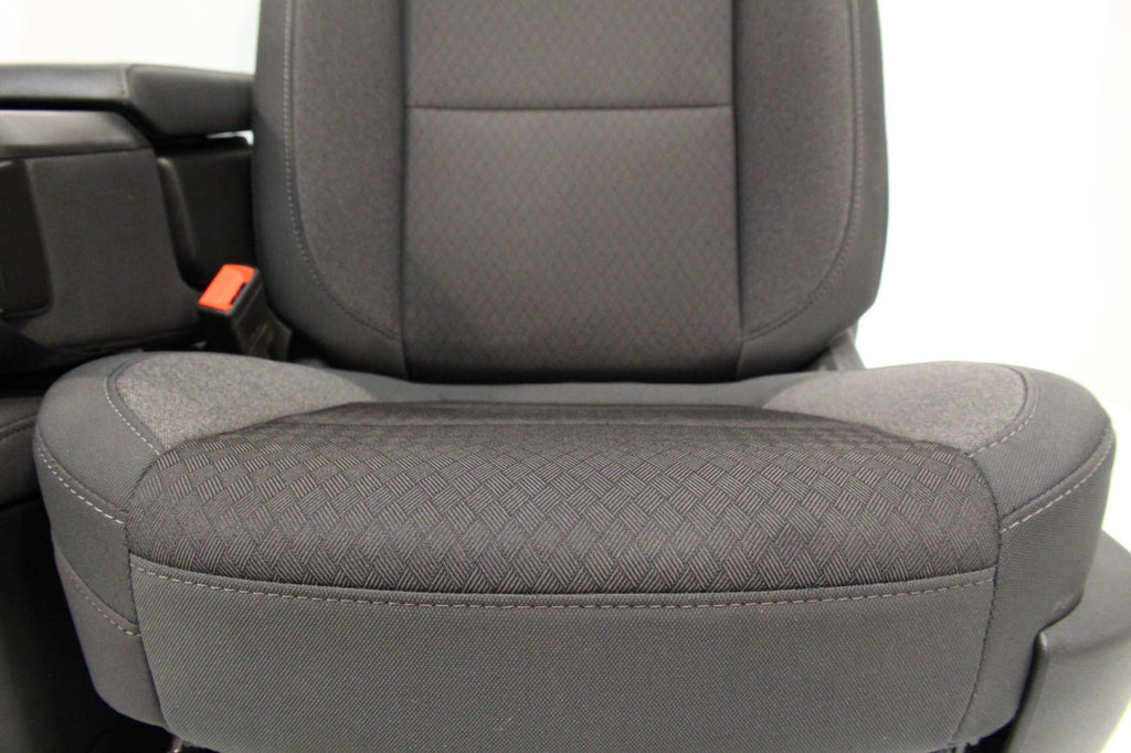 2019 - 2026 Chevy Silverado Split Bench Seat, LT Black Cloth w/ Power Driver