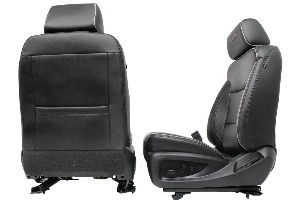 2014 - 2019 Sierra Chevy Silverado Seats Set, High Country Power Black Leather