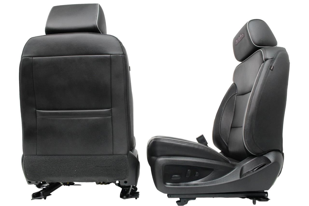 2014 - 2019 Sierra Chevy Silverado Seats Set, High Country Power Black Leather