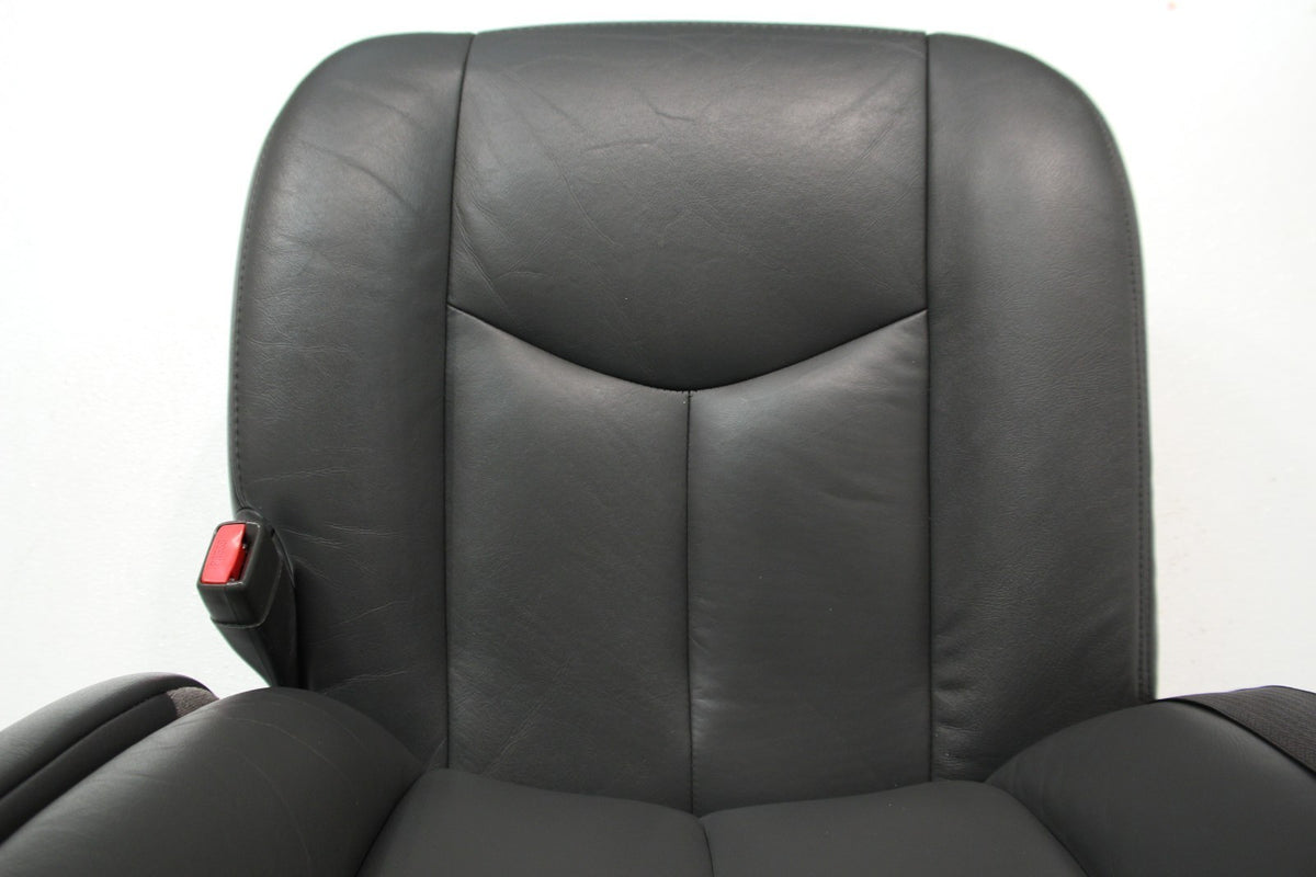 99-07 Sierra Silverado Front Seats, Dark Pewter Leather, Power 2-Way Lumbar