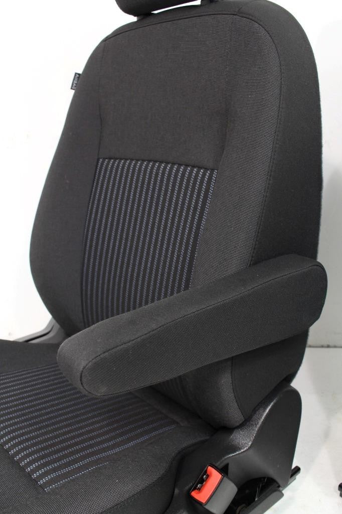 2015 - 2023 Ford Transit Black Cloth Front Bucket Seats with Armrests