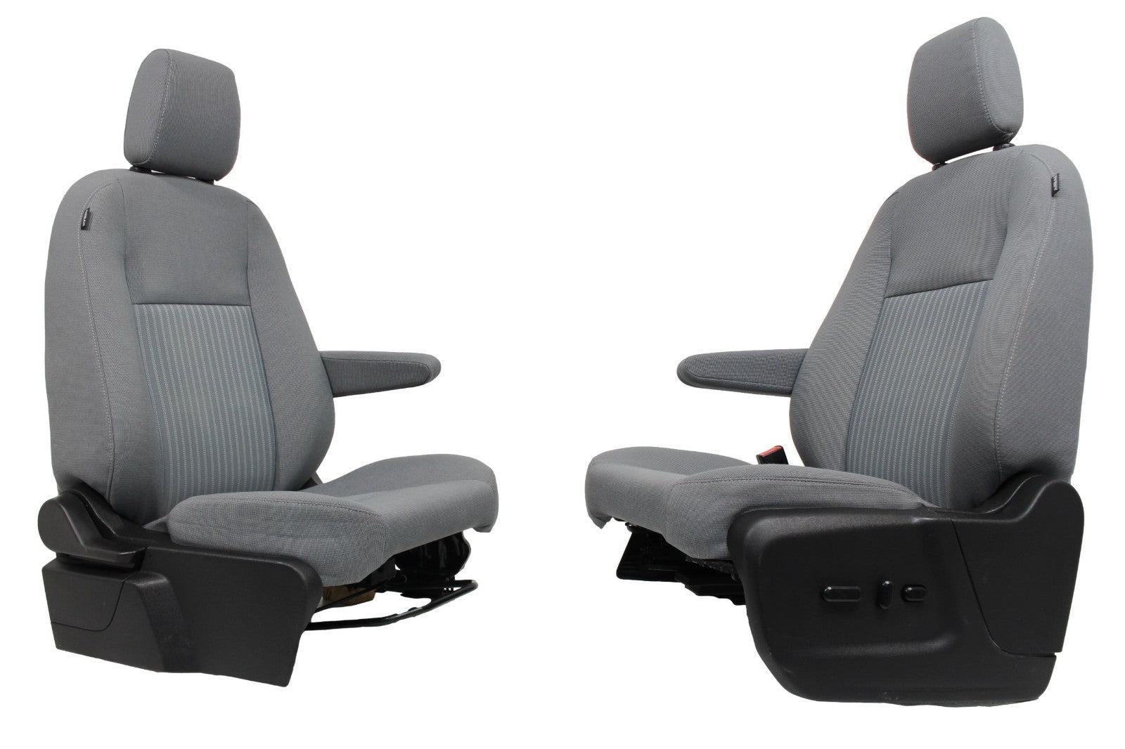 2015 - 2024 Ford Transit Front Seats, Gray Cloth w/ 10-Way Power Driver Seat