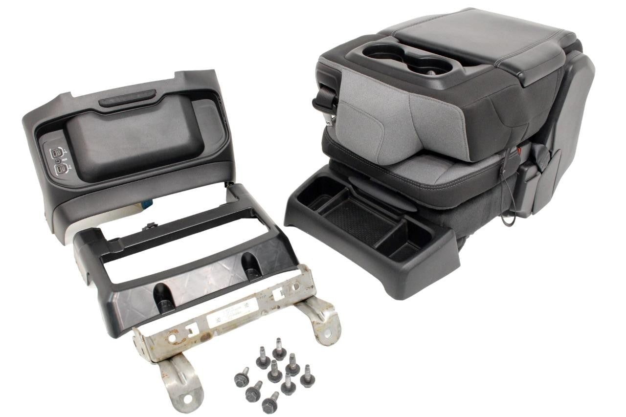 2019 - 2025 Ram 1500 Center Jumpseat Gray Cloth, w/ Dash Trim & Brackets