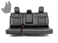 2021 - 2026 Ford F-Series Crew Cab Back Seat, Platinum Black Leather Gray Stripe