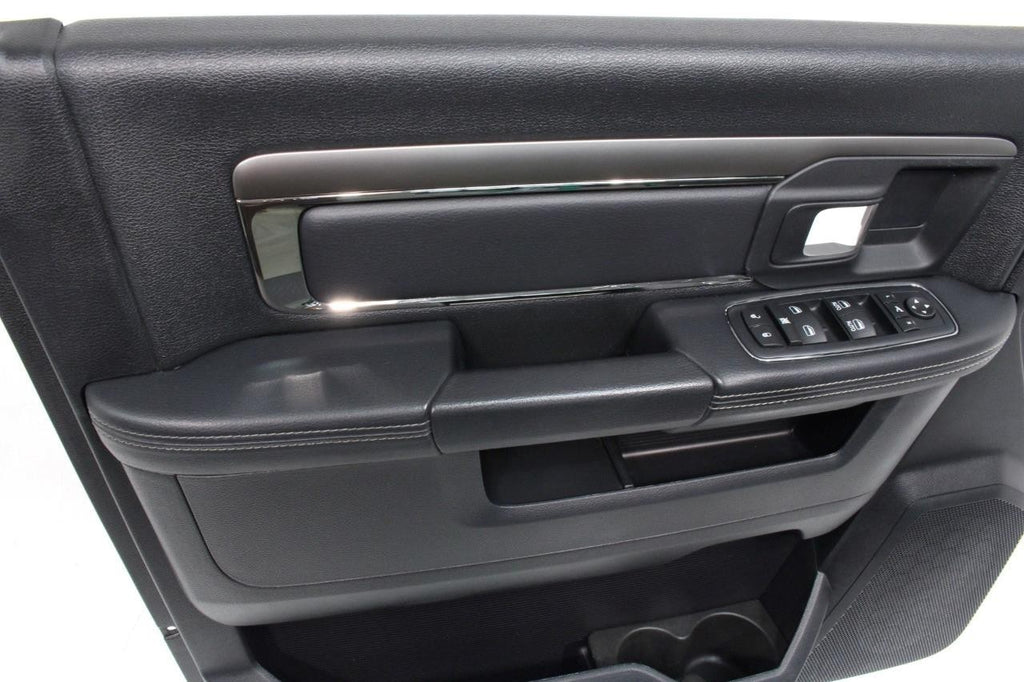 2013 - 2018 DS Ram Door Panels, Crew Cab Laramie Black w/ Switches OEM Mint