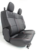 2018 - 2025 Wrangler JL 2-Door Rear Seat, Black Leather w/ Rubicon Red Stitching