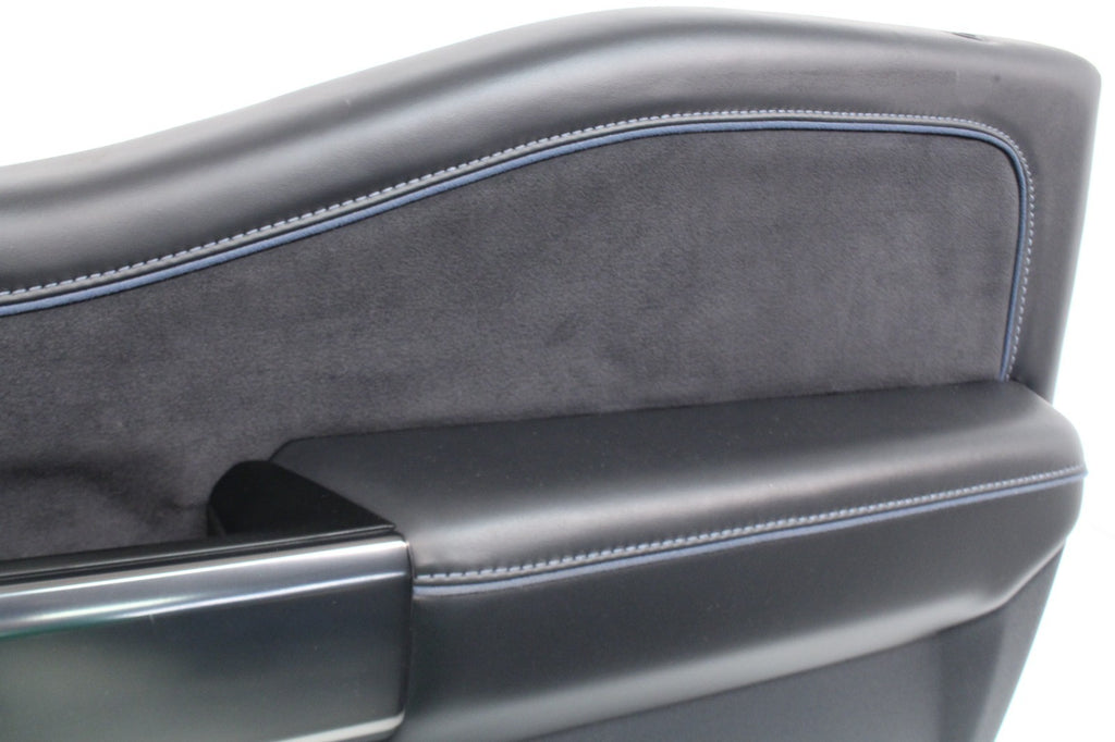 2023-2026 Ford Super Duty Platinum Front Door Panels Set | Black Onyx & Blue OEM