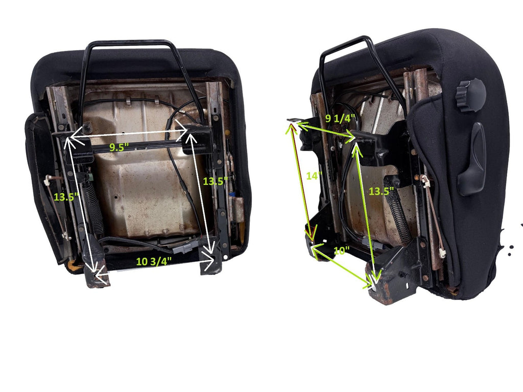1998 - 2009 Ford Ranger Front Seats & Console, Black Gray Cloth , Extended Cab