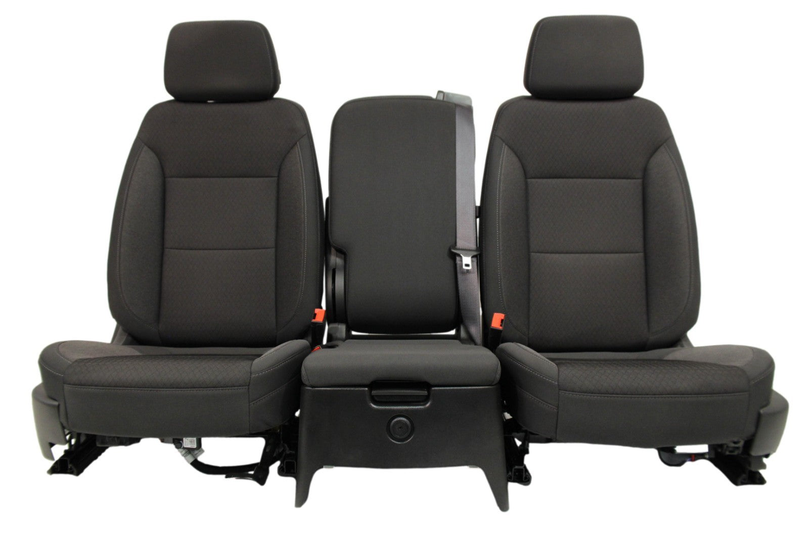 2019 - 2026 Chevy Silverado Split Bench Seat, LT Black Cloth w/ Power Driver