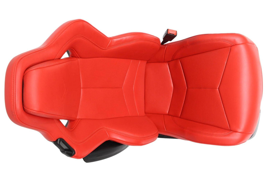 2020 - 2025 Chevy Corvette C8 Seats GT1 Adrenaline Red Leather 8-Way Power