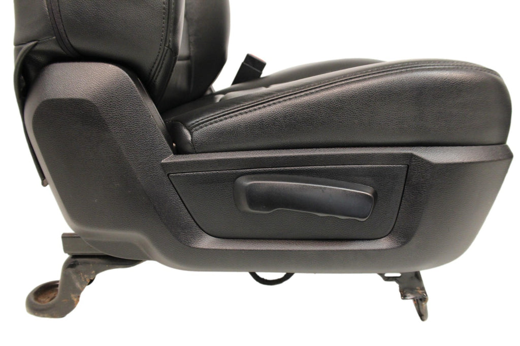 2002 - 2018 Dodge Ram Seats Set, Crew Cab Roadwire Black Leather w/ Power Driver