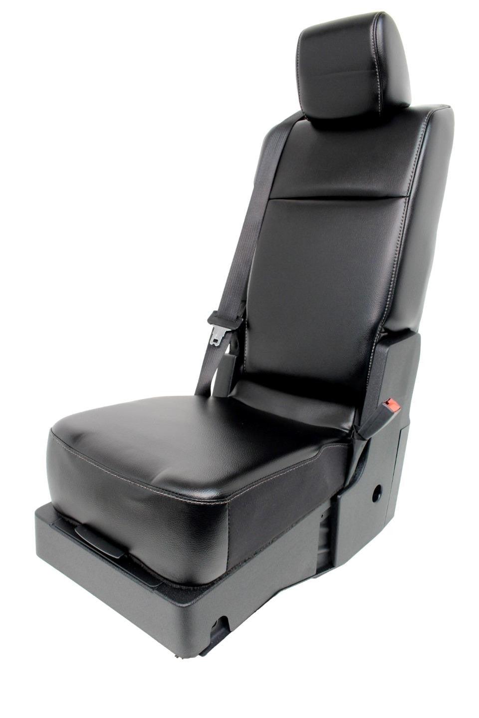2015 - 2024 Ford F150 F250 Super Duty Jump Seat Center Console Black Leather Kit