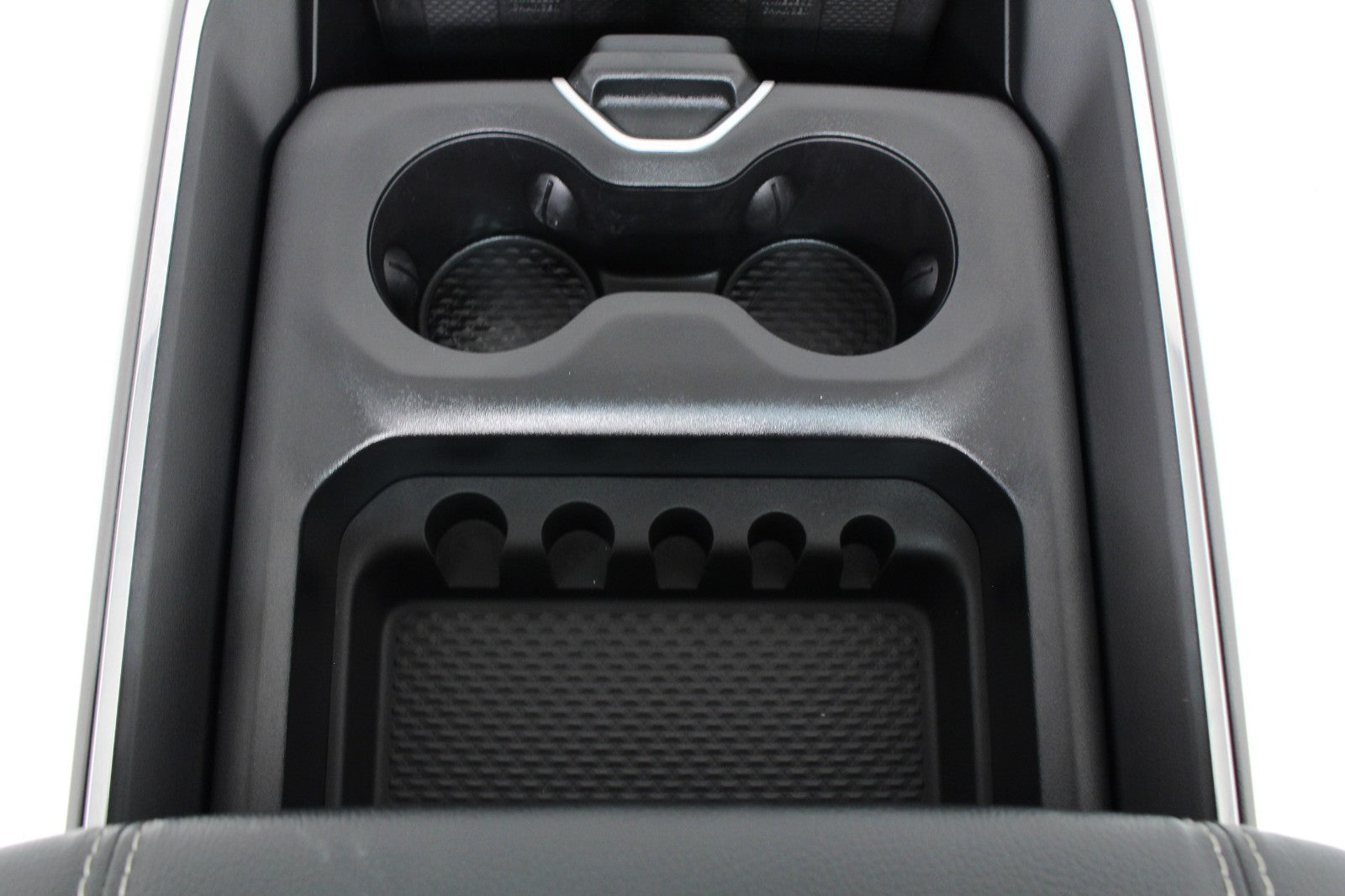 2019 - 2026 DT Ram 1500 Center Console, Black Leather w/ Logo, Wireless Charging