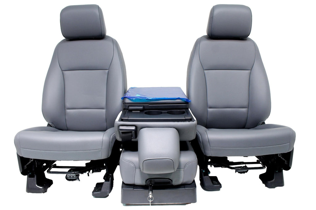 2015 - 2025 Ford F150 Super Duty Vinyl Bucket Seats w/ WorkStation Jump Seat