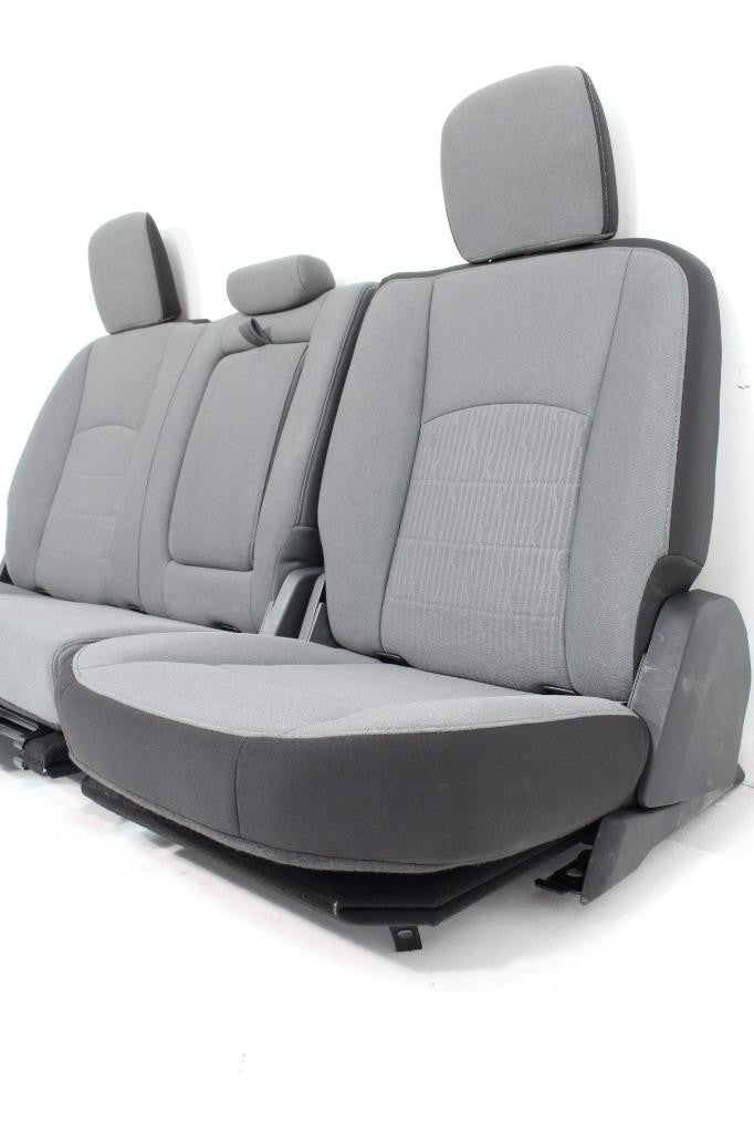 2019-2024 Ram Classic Rear Seats, Crew Cab 60/40 Gray Cloth w/ Armrest, Fits 02+