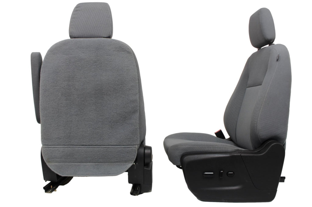 2015 - 2024 Ford Transit Front Seats, Gray Cloth w/ 10-Way Power Driver Seat