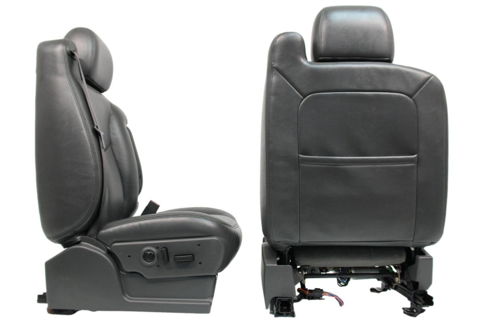 99-07 Sierra Silverado Front Seats, Dark Pewter Leather, Power 2-Way Lumbar