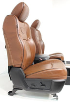 2002 - 2018 Ram Longhorn Seats Set, Crew Cab Cattle Brown Leather Heat & Cool
