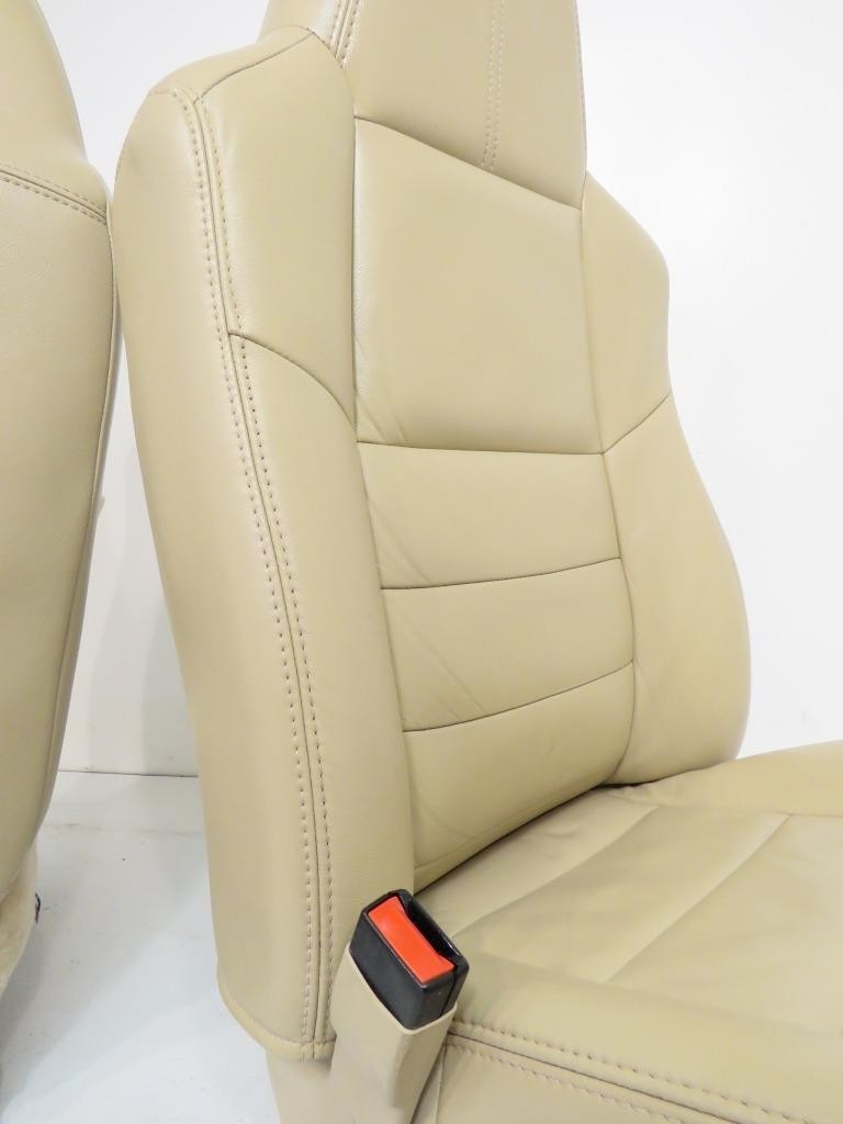 2008 - 2010 Ford Super Duty Crew Cab Seats Set Lariat Tan Leather Heated Powered